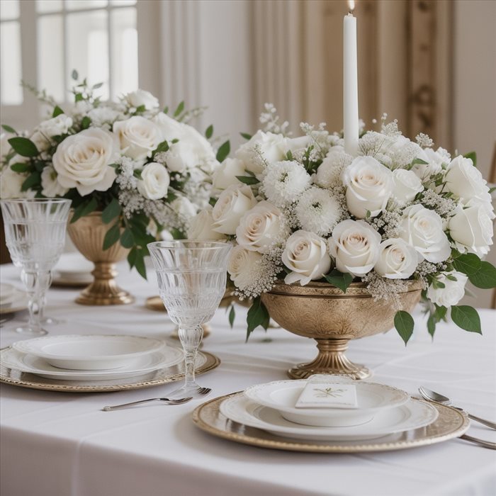 Organiser un Mariage Élégant Blanc et Doré